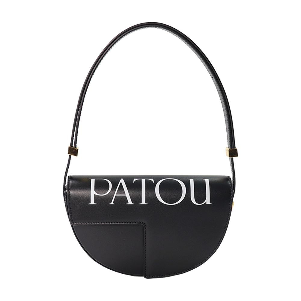 PATOU Le Patou Small Shoulder Bag Black Leather