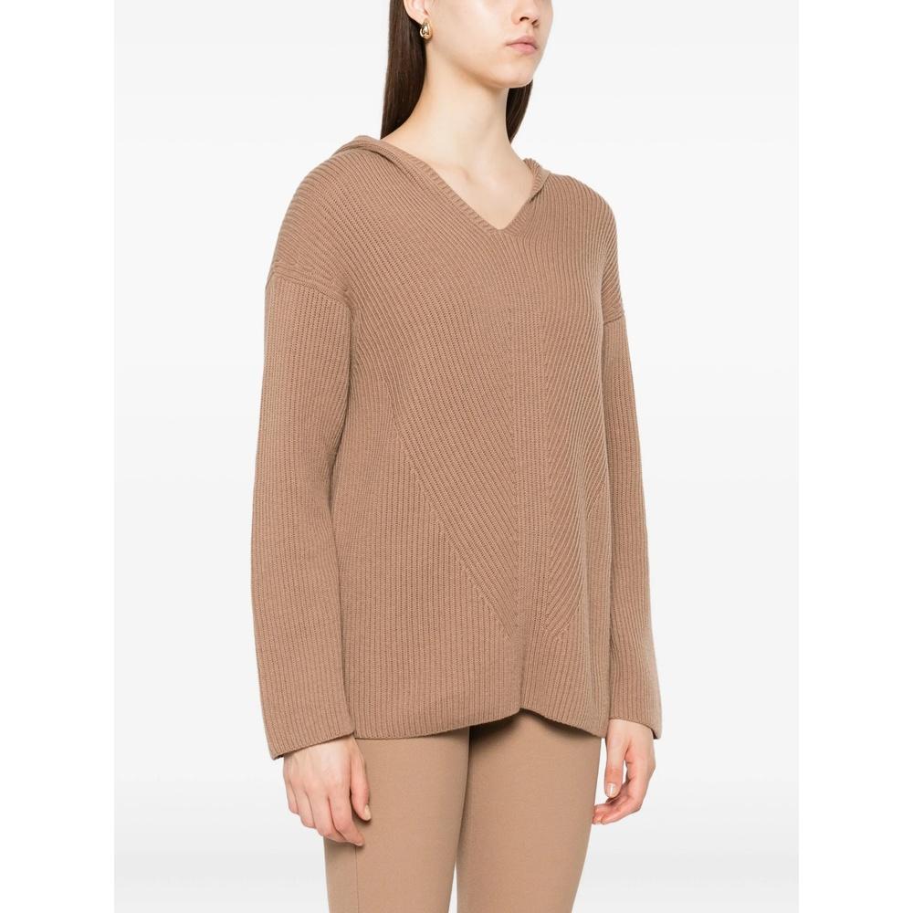 Max Mara Women’s Hooded V-Neck Knit Sweater