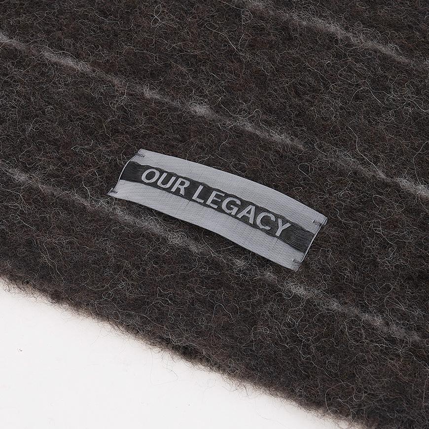 OUR LEGACY Unisex Estate Scarf Muffler Brown Wool Scarf A4258 EBR