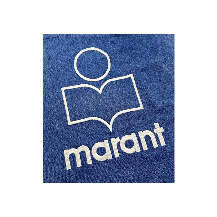 Isabel Marant Yenky Canvas Logo Tote Bag Blue