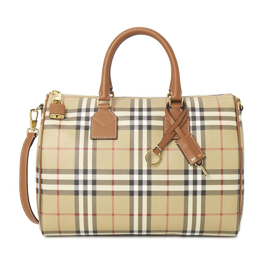 BURBERRY Medium Check Women’s Bowling Tote Bag 8119049