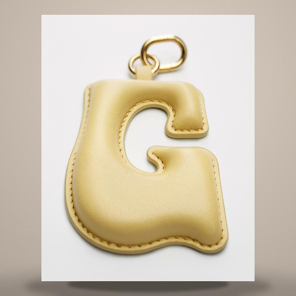 CELINE Alphabet Charm S Letter Lambskin Gold-Finish Brass Golden B10EY4V48 GGB1