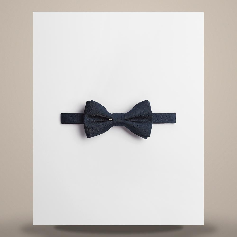 DIOR Lily of the Valley Silk Bow Tie Navy Blue 68N1140A6078 C540