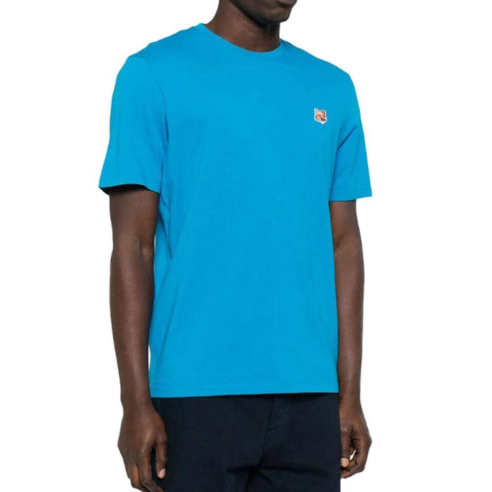 Maison Kitsune Fox Head Patch Regular T-Shirt Blue LM00104 KJ0008 P451