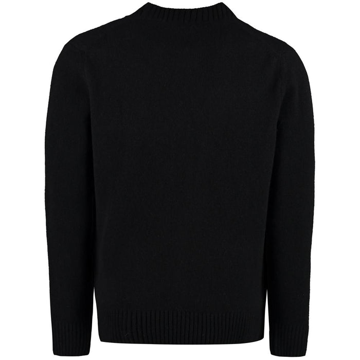Maison Kitsune Fox V-Neck Cardigan Black HM00501KT1006 P199