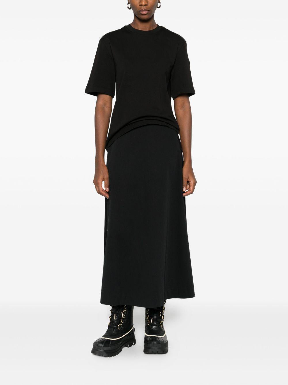 Moncler Black Short Sleeve Cotton T-Shirt