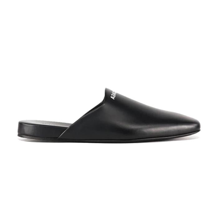 BALENCIAGA Women’s Logo Mule Loafer Slides Black