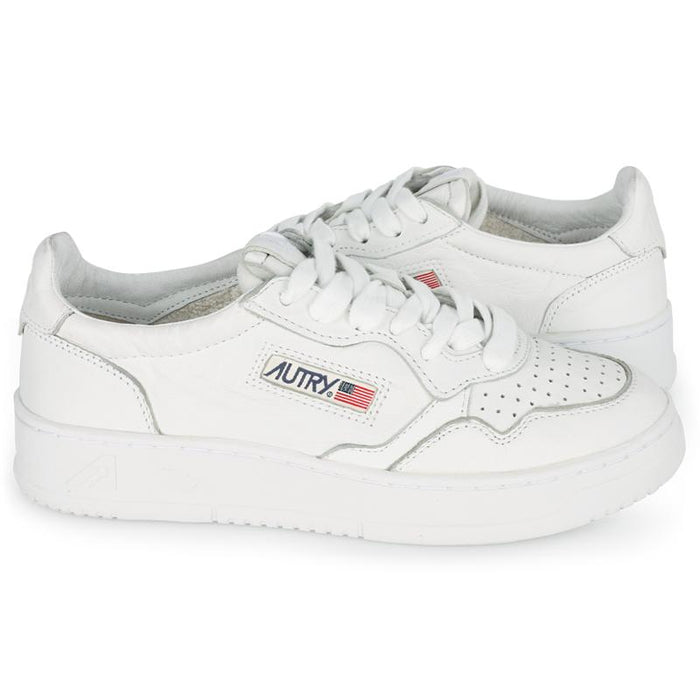 AUTRY Women’s Medalist Leather Low-Top Sneakers White