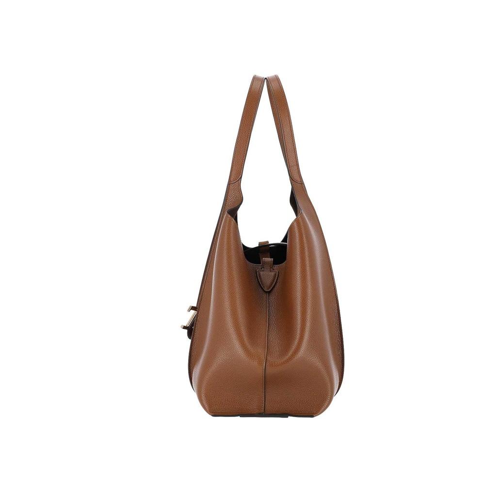 Tods T Timeless Small Shopper Bag Leather Tote Beige
