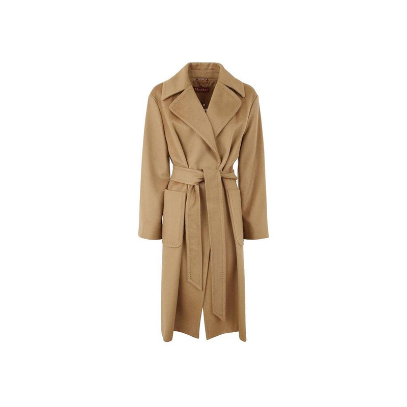 Max Mara Belted Wool Coat Camel 2360161439 006