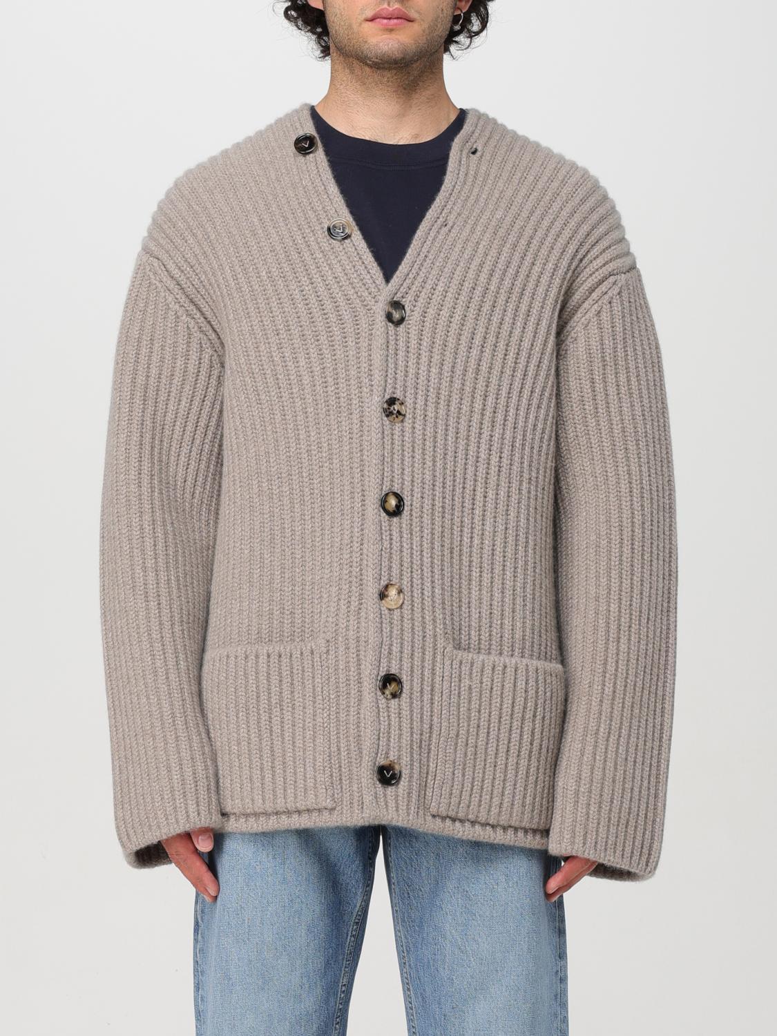 Bottega Veneta Gray Wool Zip-Up Cardigan