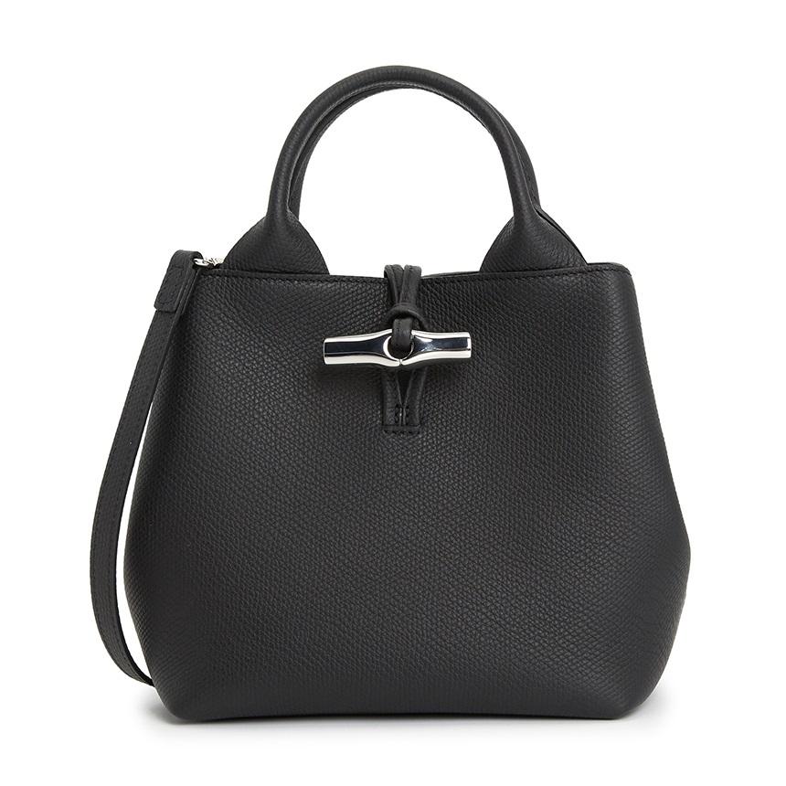 Longchamp Le Roseau S Women’s Leather Tote Bag Black