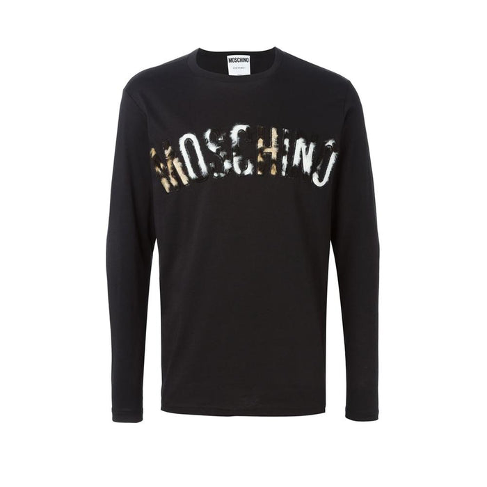 Moschino Logo Animal Sleeve T-Shirt Black
