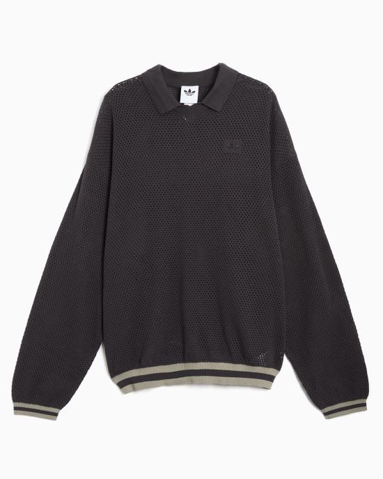 Adidas Long Sleeve Sweatshirt for Men KR9123 UTILITY BLACK DOM