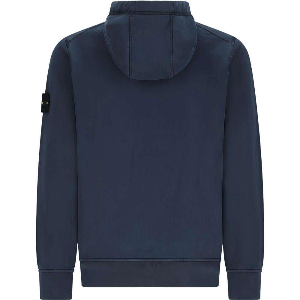 STONE ISLAND Navy Woven Patch Logo Pullover Hoodie Unisex
