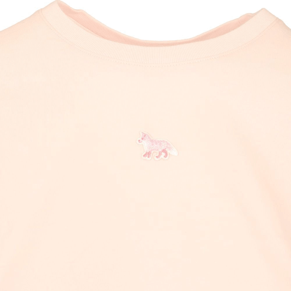 Maison Kitsune Baby Fox Crop Fit Women’s Short Sleeve T-Shirt Whi MW00105 KJ0008