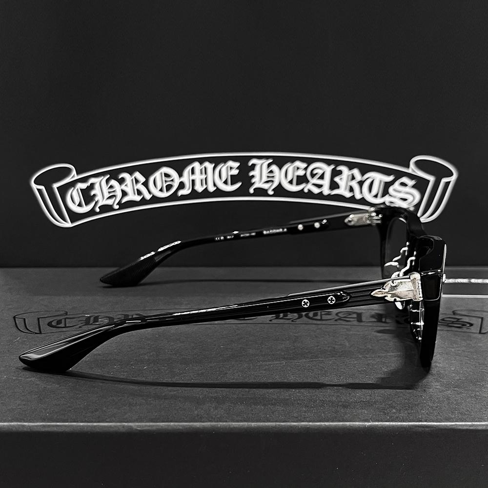 Chrome Hearts Baggins Asian Fit Black Plate Silver Eyeglasses