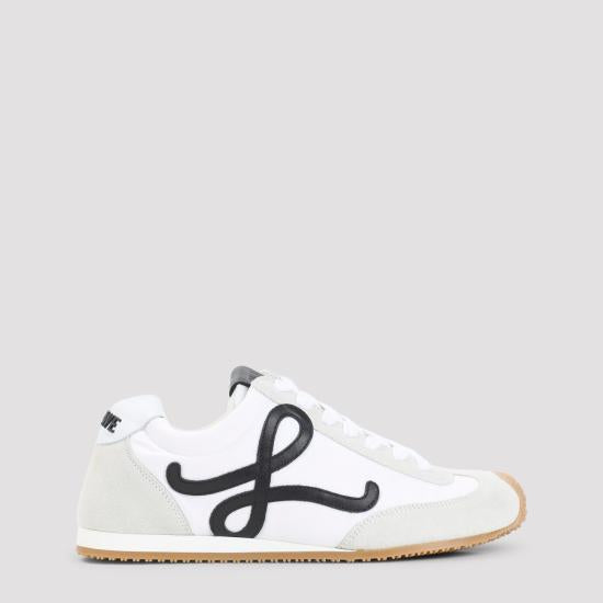 LOEWE Suede Ballet Runner Sneakers White Black