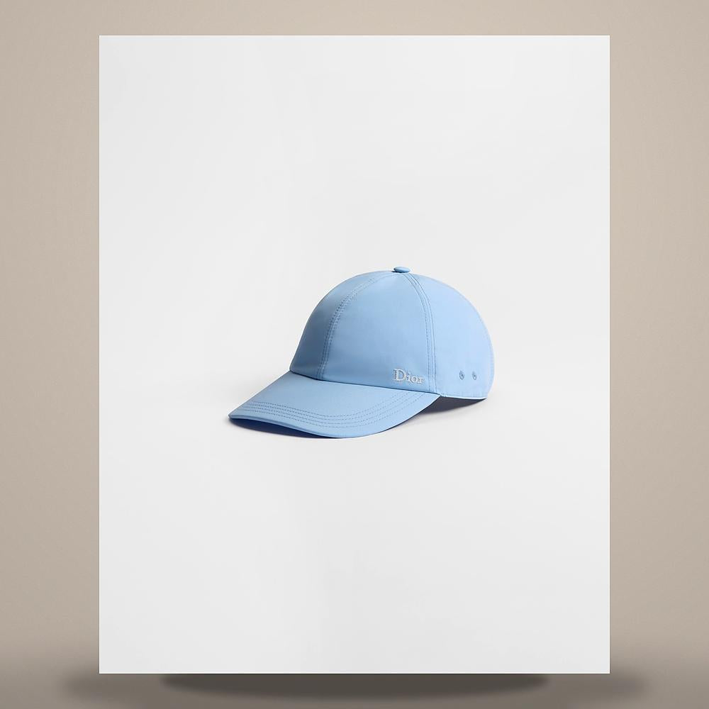 DIOR Placed Logo Blue Water-Repellent Technical Fabric Cap 693C907A2256 C570