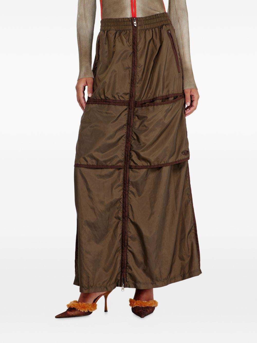 DIESEL Long Skirt Black Denim Maxi Skirt