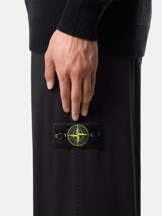 STONE ISLAND Black Straight Classic Pants L2S153100012 S0012 V0029