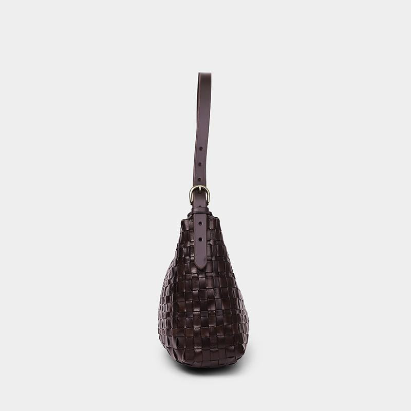 Dragon Diffusion Hobo Selvedge Shoulder Bag Dark Brown 8170