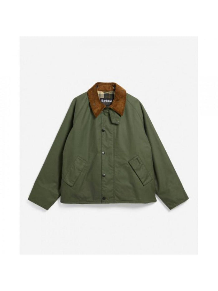 Barbour OS Transport Wax Jacket Light Moss Oversized MWX1678 GN32