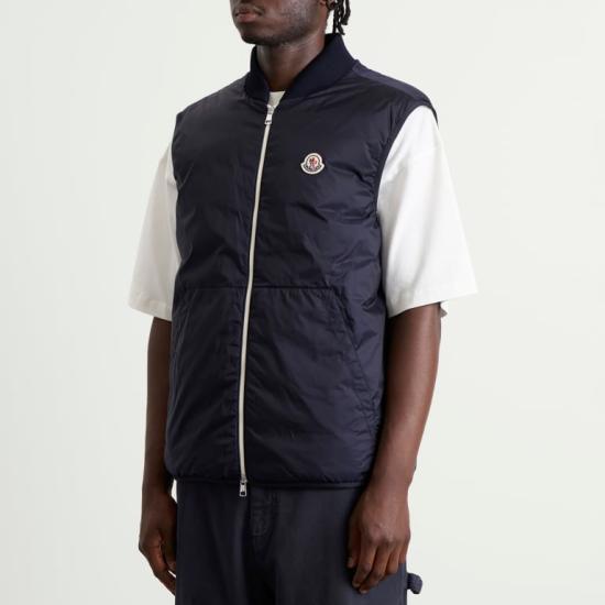 Moncler Navy Short Down Puffer Jacket for Women