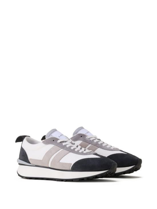 Lanvin Light Gray Dark Sneakers Mesh Low-Top Men's Shoes