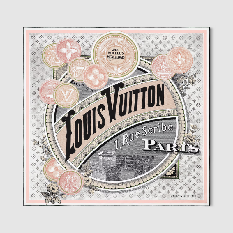 Louis Vuitton Monogram Square Silk Scarf 90 Horse Merveilleux