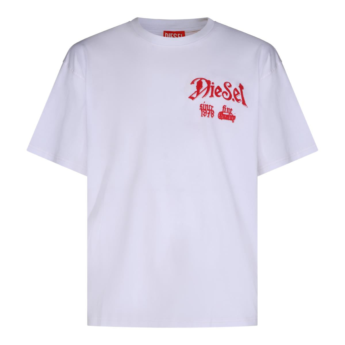 DIESEL Short Sleeve Cotton T-Shirt Black Men’s
