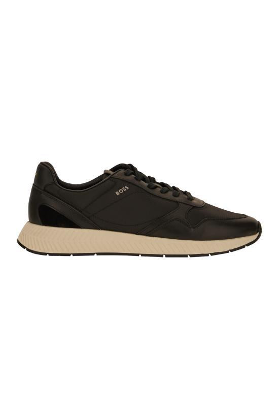 HUGO BOSS Black Leather Low-Top Sneakers