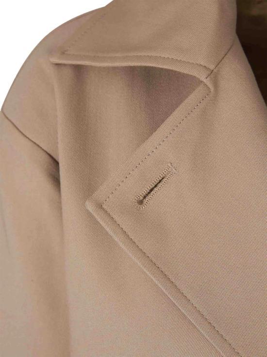 Toteme Beige Wool Blend Long Coat for Women 243 WRO1112 FB0243156