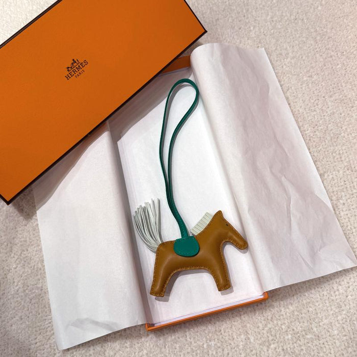 HERMES Rodeo PM Charm Calfskin Lambskin Keyring Unisex