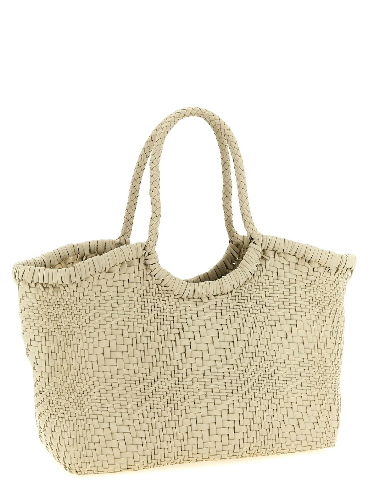 Dragon Diffusion Woven Leather Shoulder Bag Tan