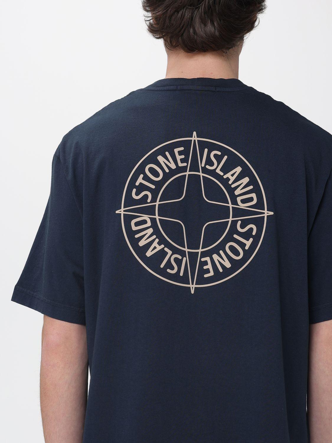 STONE ISLAND Black Cotton Short Sleeve T-Shirt