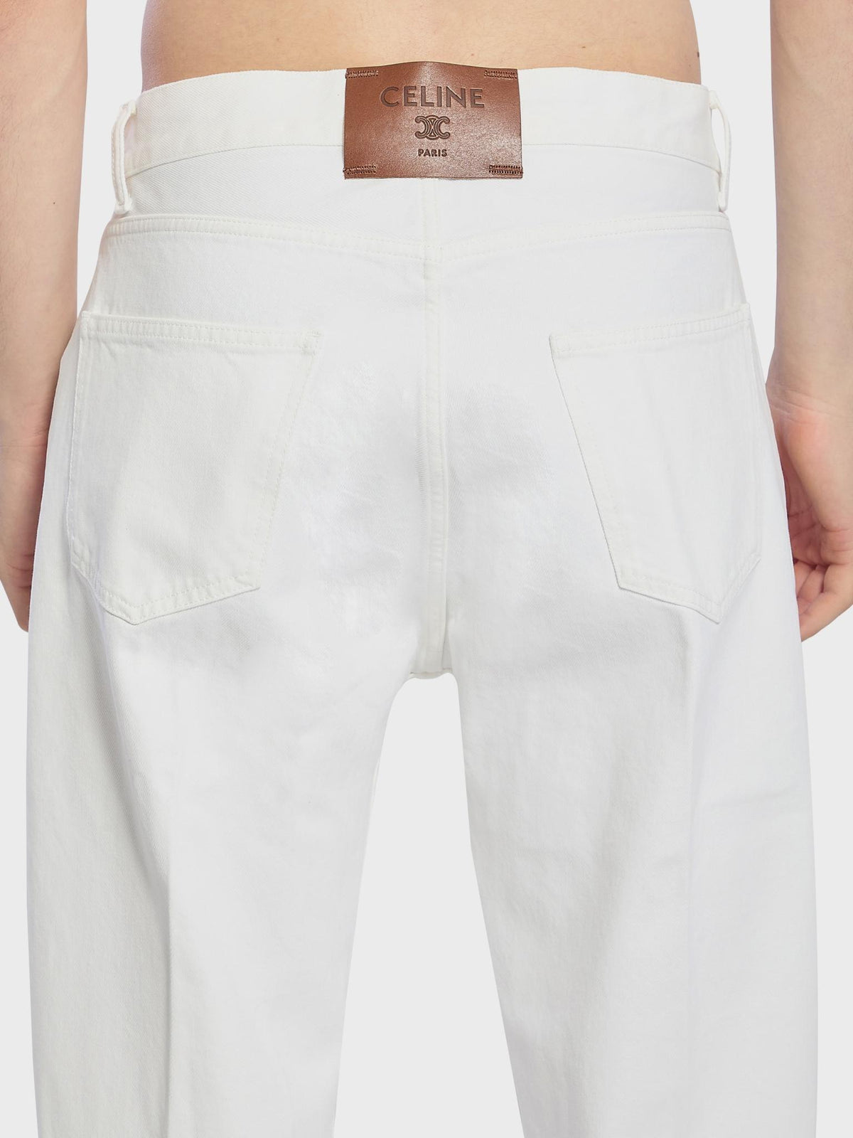 CELINE Grey Denim Jeans Men’s Straight Leg Pants