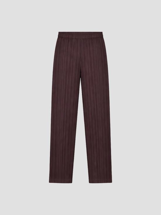 PLEATS PLEASE Suit Pants Classic Pleated Trousers for W PP66JF37284 BORDEAUX DOM