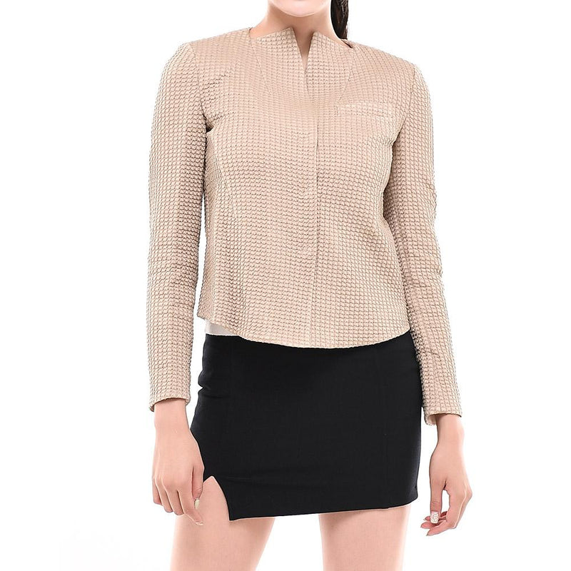 Giorgio Armani Beige Jacquard Jacket