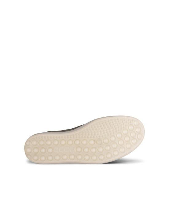 ecco Vetiver Limestone Leather Sneakers 470843 60079