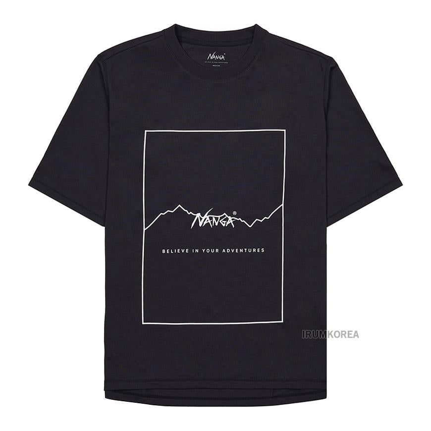 NANGA Men’s Frame Logo T-Shirt N2500 1M509 A BLK