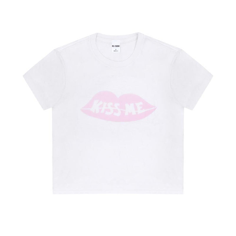 RE/DONE Boxy Kiss Me Short Sleeve Women's T-Shirt