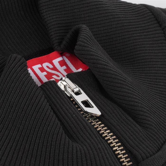 DIESEL Metallic Oval D Zip-Up Jacket Black Men's