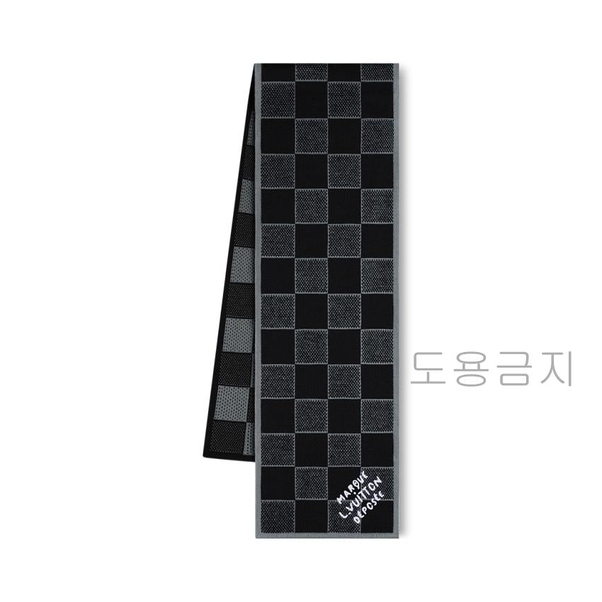 Louis Vuitton Damier Heritage Black Men’s Scarf M92664