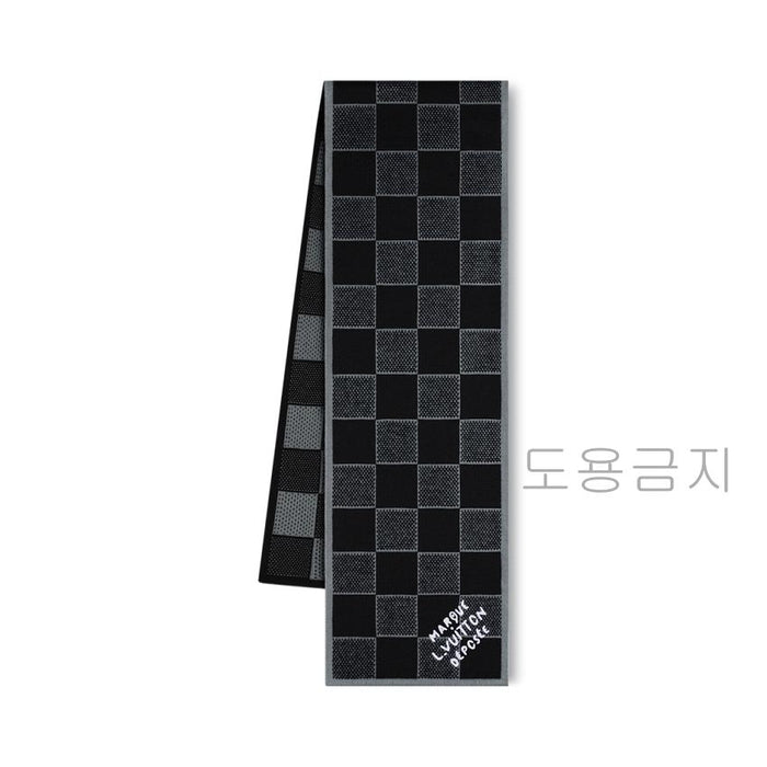 Louis Vuitton Damier Heritage Black Men’s Scarf M92664