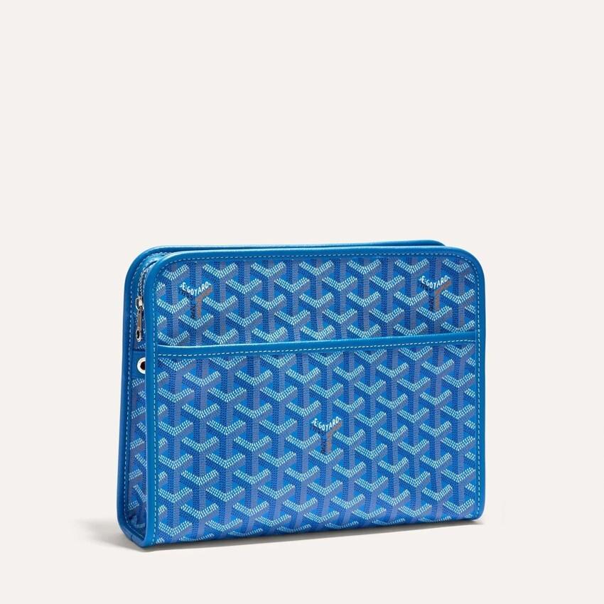 GOYARD Green JOUVENCE MM Leather Clutch Bag