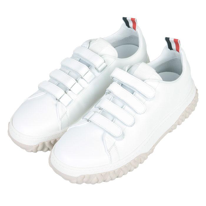 THOM BROWNE Vitello Leather Low-Top Sneakers for Men MFD272A 05584 100