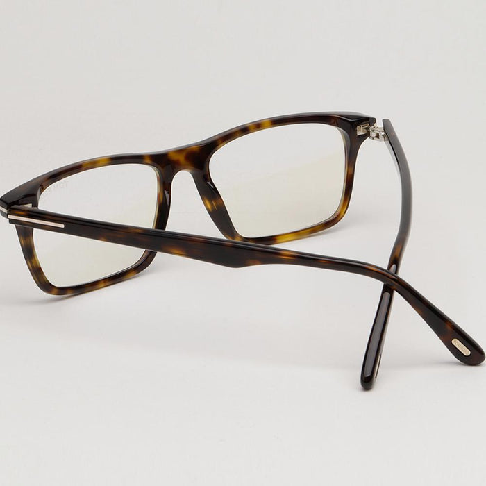 TOM FORD Blue Light Blocking Square Tortoise Acetate Eyeglasses TF5681 B 052