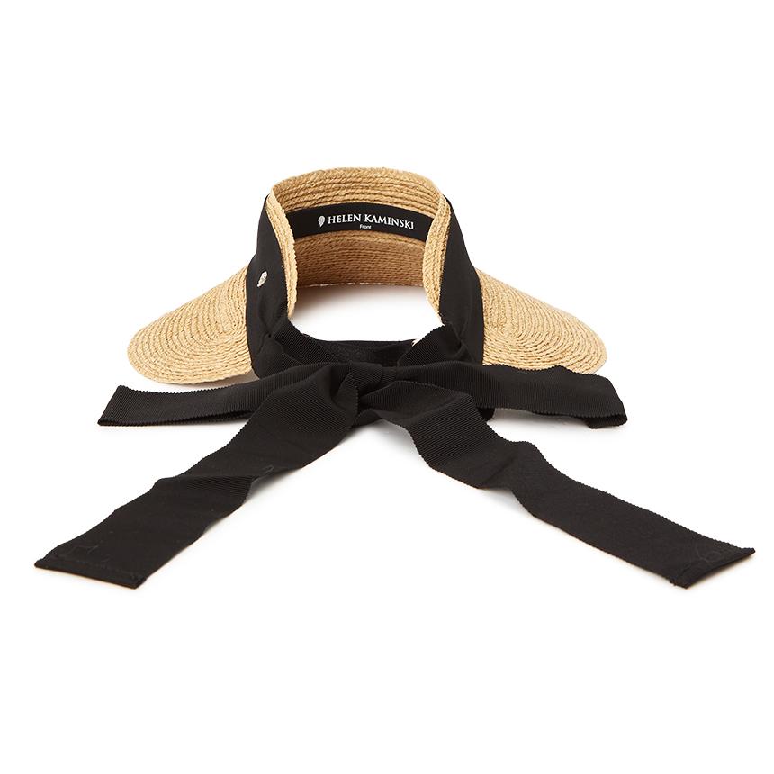 HELEN KAMINSKI Sabina Women’s Visor Cap HAT51251 NATURAL BLACK