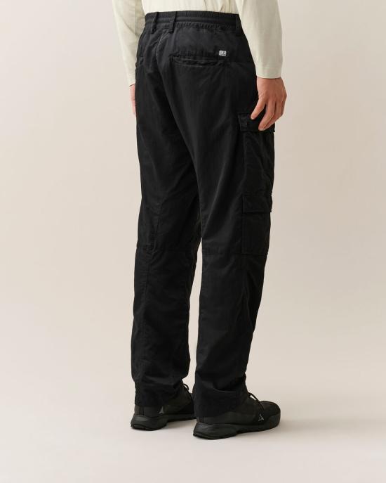CP Company Straight Pants Black Classic Trousers Men